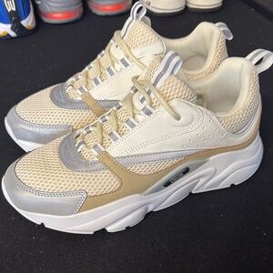 Dior Beige and Silver Sneakers